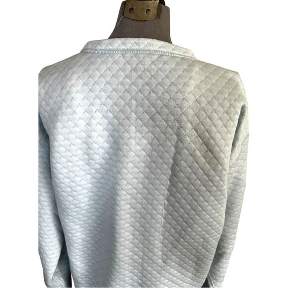 J.Crew Reversible Quilted Sweater – Light Blue & Stripe, Size Large, NWT - Picture 4 of 8